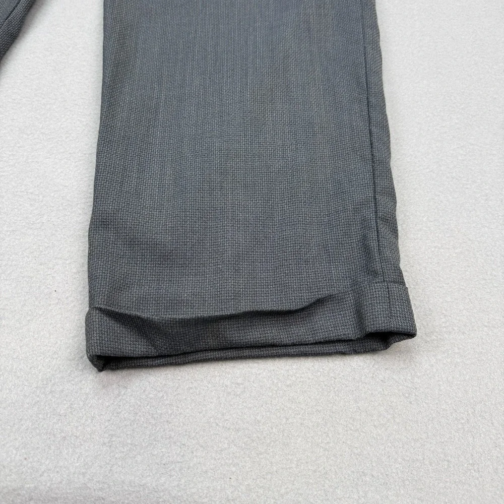 Vtg Christian Dior Monsieur Pants Mens 34x29 Gray Plaid Wool Pleated Cuffed